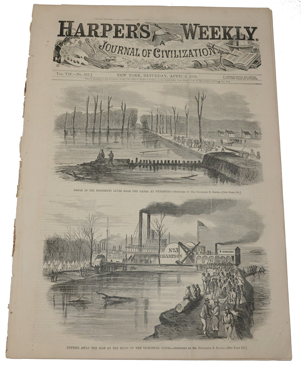 HARPER’S WEEKLY, NEW YORK, APRIL 4, 1863 – VICKSBURG