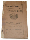 C1880’S ILLUSTRATED PRICE LIST OF MILITARY GOODS OFFERED BY MARVIN E. HALL OF HILLSDALE MICHIGAN