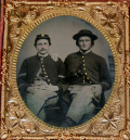 SIXTH-PLATE OF TWO VETERAN FEDERAL SOLDIERS IN UNION CASE