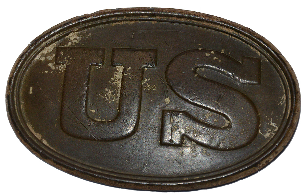 RELIC U.S. “BOYD & SONS” CARTRIDGE BOX PLATE FROM 1ST DAYS FIELD, GETTYSBURG, KEN BREAM COLLECTION