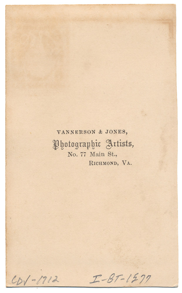 CDV OF ALEXANDER H. STEPHENS, CONFEDERATE STATES VICE PRESIDENT — Horse ...