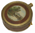 GREAT IDENTIFIED CIVIL WAR CONFEDERATE CEDAR WOOD CANTEEN WITH WONDERFUL PAINTED DECORATION