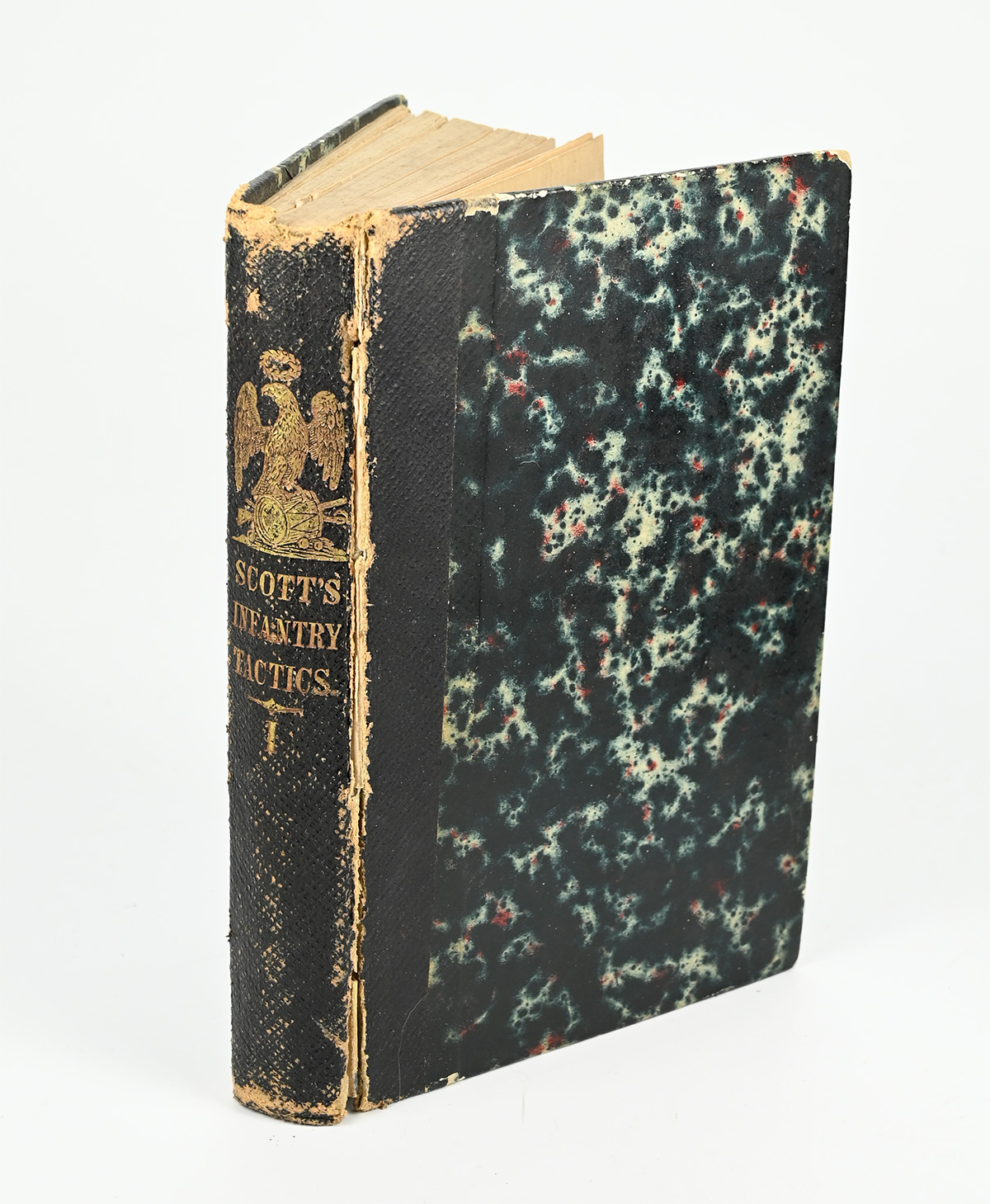 PRESENTATION SCOTT’S INFANTRY TACTICS BOOK OF COL. WILLIAM CHRISTIAN, 26th NEW YORK, BREVET BRIGADIER GENERAL, “HE’D ALWAYS HAD A GREAT FEAR OF SHELLING.”