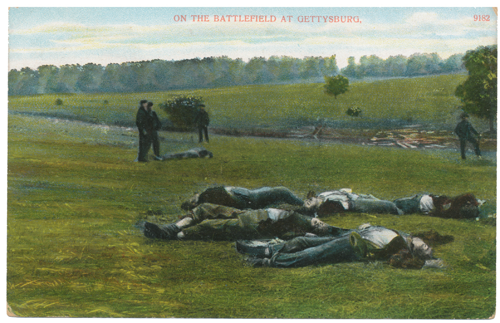 POSTCARD -- HARVEST OF DEATH, GETTYSBURG