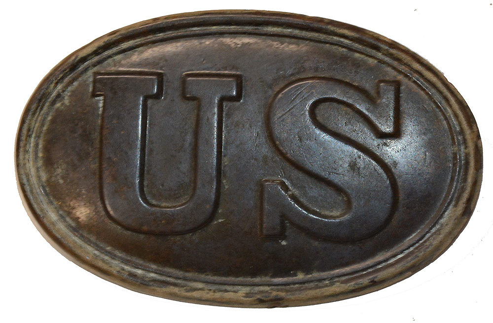 DUG US PATTERN 1839 OVAL CARTRIDGE BOX PLATE