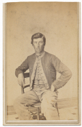 CDV SEATED VIEW OF 34TH INDIANA PRIVATE