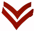 PAIR OF PATTERN 1872 SERGEANT OF ARTILLERY CHEVRONS