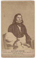 CDV OF SIOUX INDIAN CHIEF, LITTLE CROW (TAOYATEDUTA)