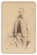 CDV OF UNIDENTIFIED CONFEDERATE SOLDIER, RICHMOND BACKMARK