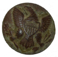 US EAGLE COAT BUTTON RECOVERED AT 1ST CORPS HOSPITAL SITE, GETTYSBURG – KEN BREAM COLLECTION