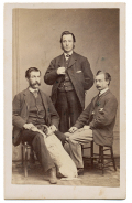 CDV OF THREE GENTLEMEN AND DOG