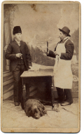 CDV BUTCHER AND HIS CUSTOMER