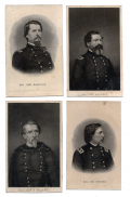 SELECTION OF CDV SIZED STEEL ENGRAVINGS OF UNION GENERALS (NO BACKMARKS)