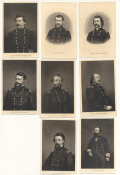 SELECTION OF CDV SIZED STEEL ENGRAVINGS OF UNION GENERALS (NO BACKMARKS)