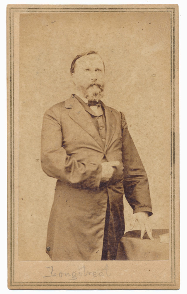EARLY POST-WAR VIEW OF GENERAL LONGSTREET IN A CIVILIAN SUIT BY ANTHONY