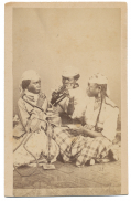 CDV OF THREE BLACK WOMEN SMOKING A HOOKAH