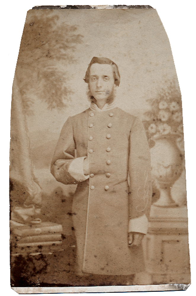CDV OF UNIDENTIFIED CONFEDERATE CAPTAIN, 1ST SOUTH CAROLINA ARTILLERY