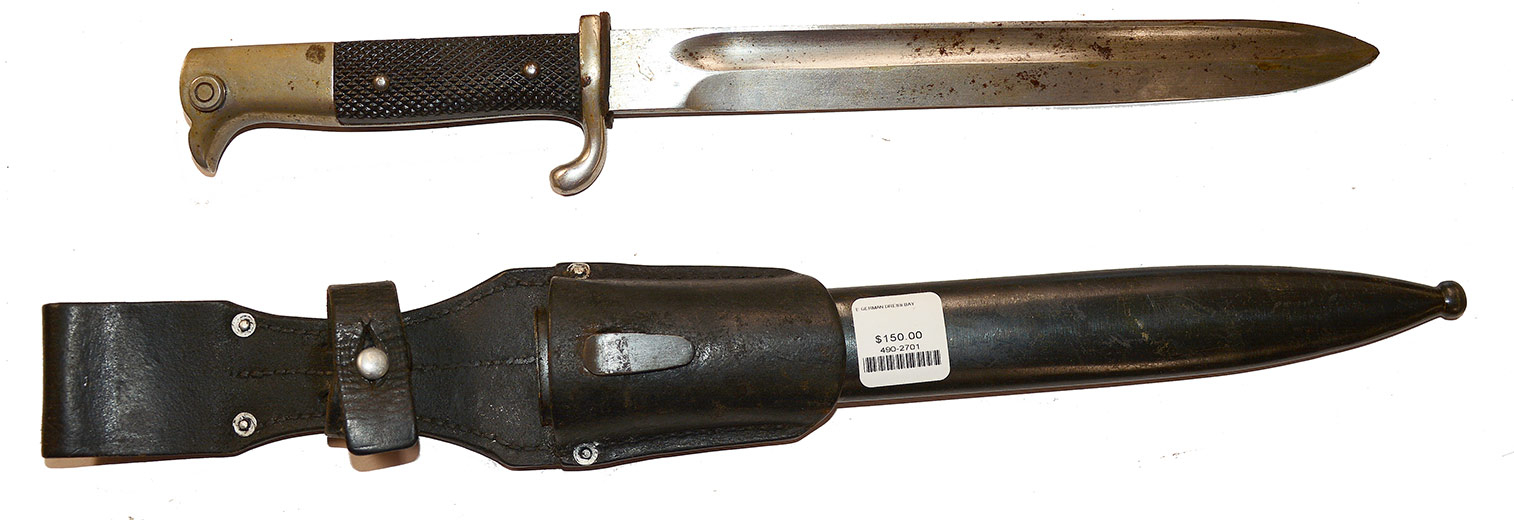WW2 GERMAN ARMY DRESS BAYONET WITH SCABBARD AND FROG