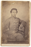 CDV OF 2ND LIEUTENANT CHARLES E. CROW, 4TH VA. (PURCELL) LIGHT ARTILLERY