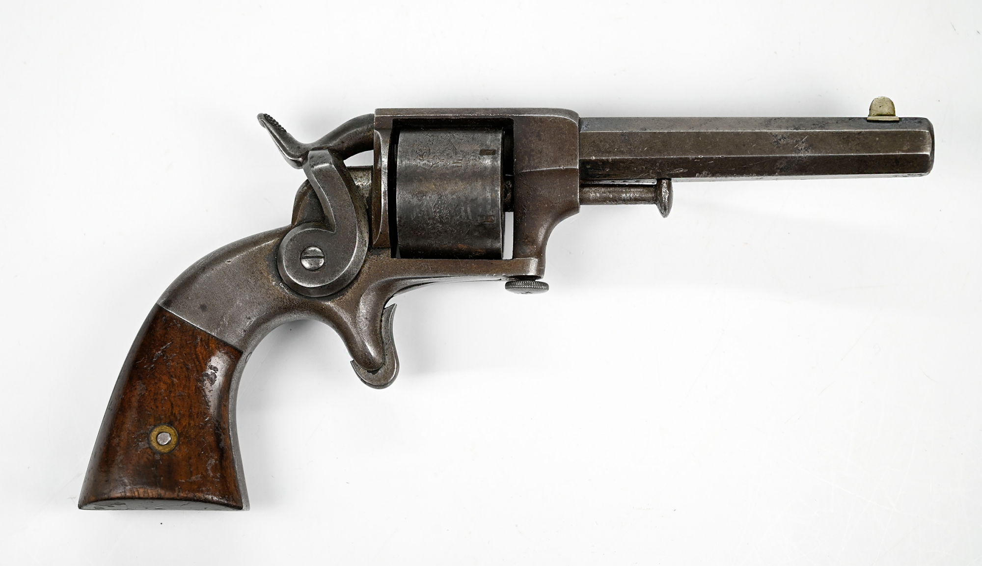 FIRST MODEL ALLEN AND WHEELOCK .32 CALIBER SIDEHAMMER RIMFIRE REVOLVER