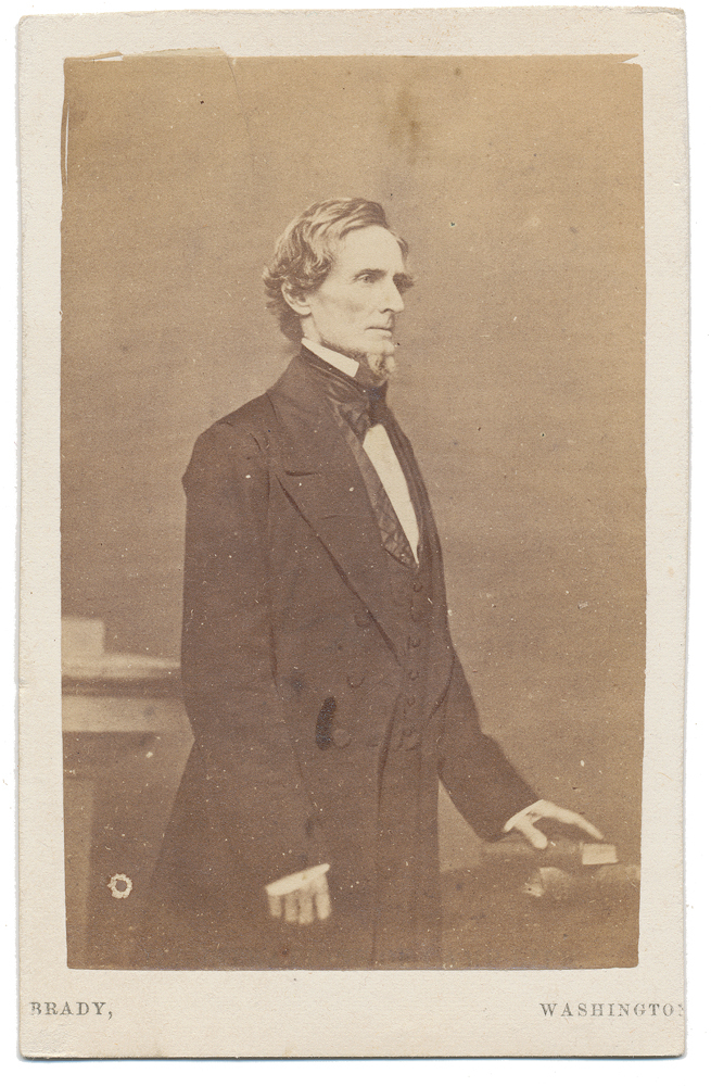 BRADY CDV OF CONFEDERATE STATES PRESIDENT JEFF DAVIS