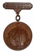 MASSACHUSETTS MINUTEMAN MEDAL OF JOHN S. GIBBS, 3rd MASS RIFLES, 1st US LT. ARTILLERY, 38th USCT AND ADC TO GEN. TURNER 24th A.C. 