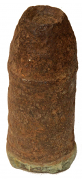 FIRED CONFEDERATE 3-INCH READ SHELL, SIDE LOADER