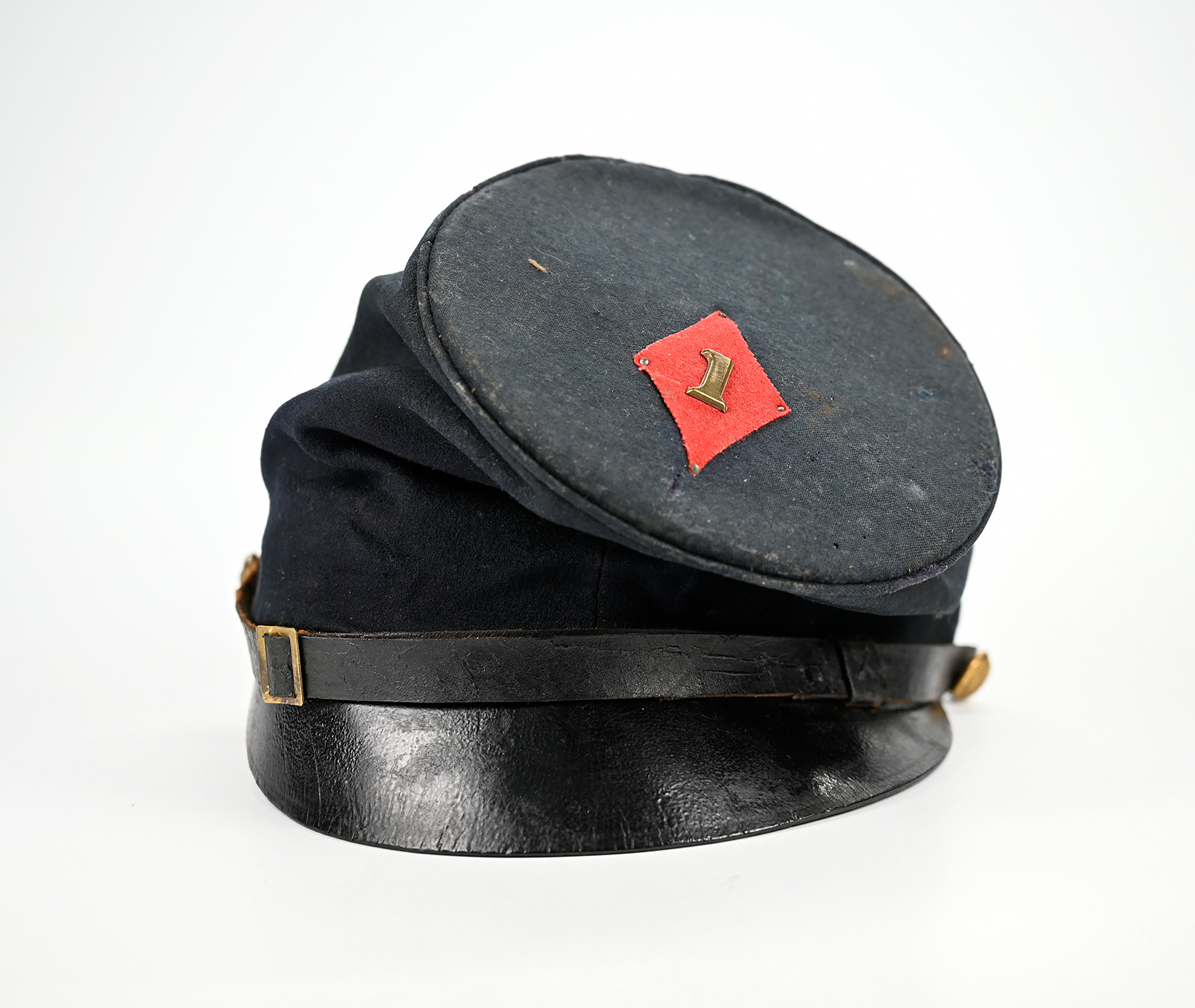 CIVIL WAR MCDOWELL PATTERN CAP BY JAMES Y. DAVIS WITH BERDAN’S 1st U.S. SHARPSHOOTERS INSIGNIA