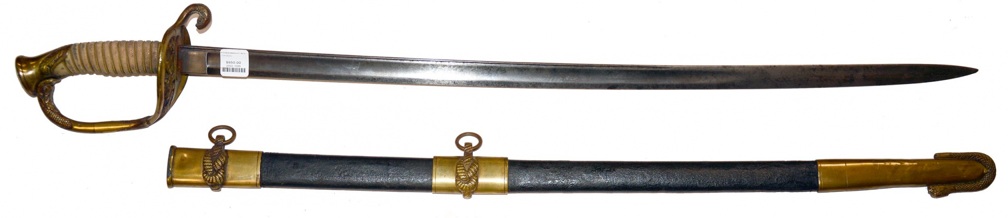 IMPORT MODEL 1852 NAVAL OFFICER’S SWORD & SCABBARD