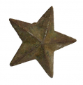 RELIC BRASS STAR-SHAPED CAPE PIN EXCAVATED NEAR FREDERICKSBURG