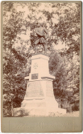 CABINET CARD PHOTO OF 83RD PA INFANTRY MONUMENT AT GETTYSBURG