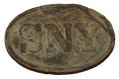 RELIC STATE OF NEW YORK “SNY” BELT PLATE FROM FREDERICKSBURG