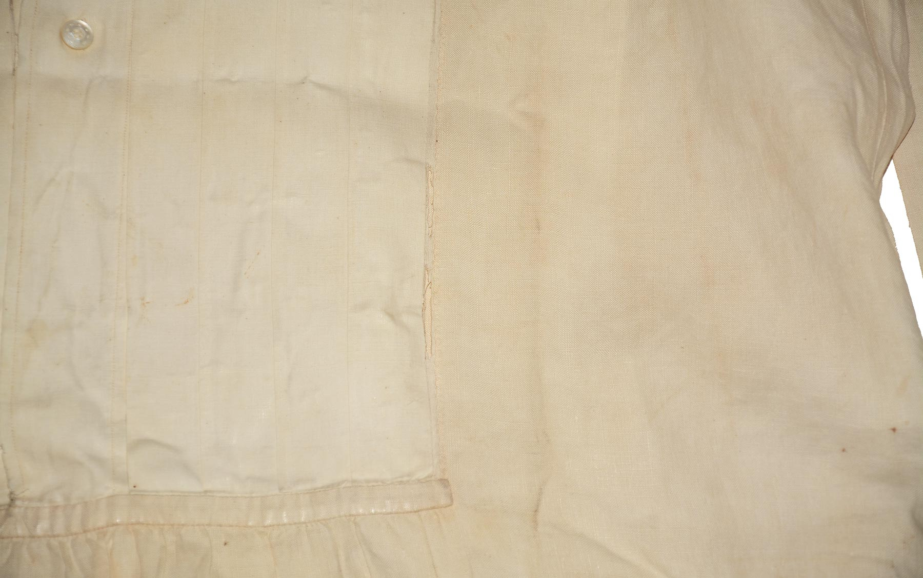 WHITE LINEN SHIRT IDENTIFIED TO CAPT. GEORGE FORDHAM, 3RD N.Y. INFANTRY ...