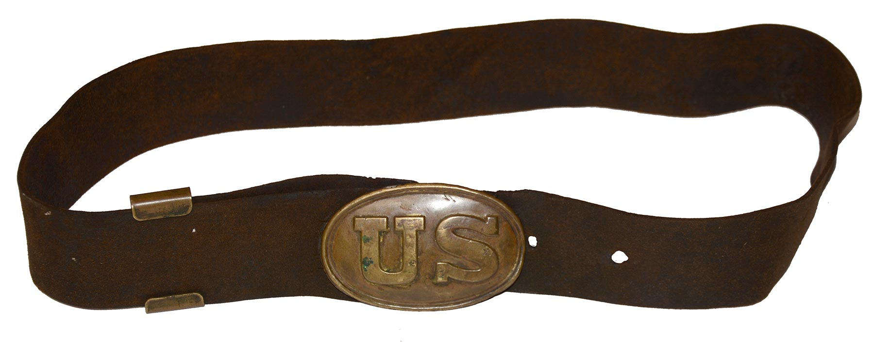 US ENLISTED MAN’S BELT WITH ID TO OHIO SOLDIER WOUNDED AT WINCHESTER