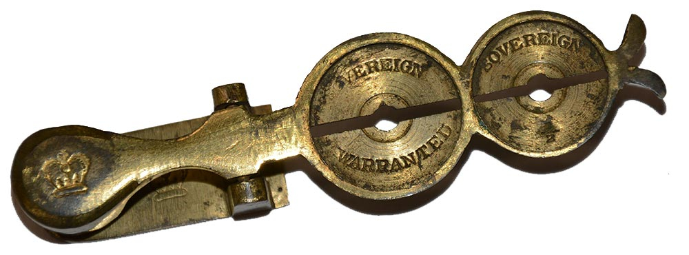 1850 ENGLISH GOLD COIN SCALE