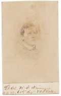 BUST VIEW CDV OF 61ST VIRGINIA LIEUTENANT-COLONEL KILLED AT SPOTSYLVANIA, WITH WONDERFUL PERIOD INK ID