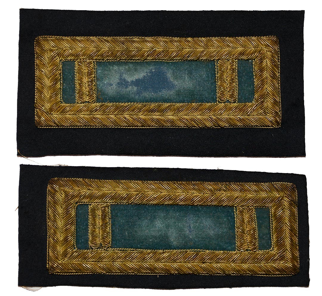 UNUSED PAIR OF CIVIL WAR 1ST LIEUTENANT OF INFANTRY SHOULDER STRAPS