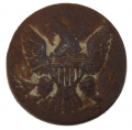 US EAGLE COAT BUTTON RECOVERED AT 1ST CORPS HOSPITAL SITE, GETTYSBURG – KEN BREAM COLLECTION