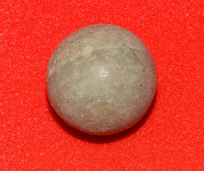 SMALL CLAY MARBLE RECOVERED AT GETTYSBURG BY JOHN CULLISON