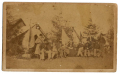 CDV OUTDOOR SCENE WITH GROUP OF UNIDENTIFIED SOLDIERS 