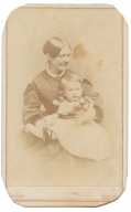 CDV OF CORNELIA TALLIFERRO, NURSE WITH LITTLE "JACK" MOSBY