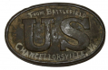 RELIC US PATTERN 1839 BELT PLATE FOUND AT CHANCELLORSVILLE, FROM PORTLAND, MAINE G.A.R. HALL