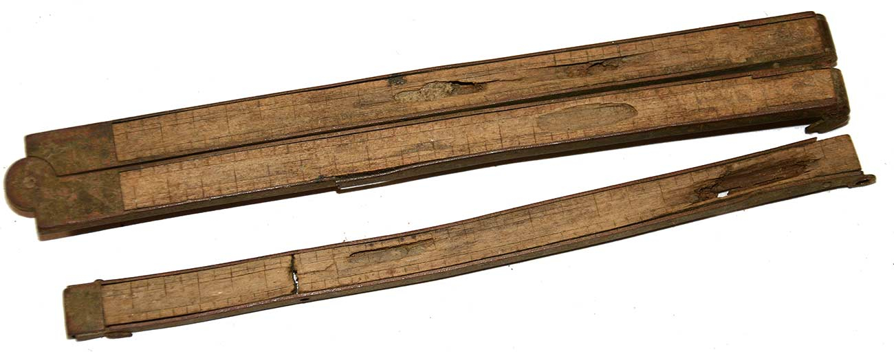 RELIC FOLDING ENGINEER’S RULER RECOVERED NEAR FREDERICKSBURG — Horse