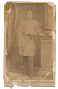 FULL STANDING INK ID VIEW OF CONFEDERATE STAFF OFFICER R. RANDOLPH HUTCHINSON WHO SERVED IN BOTH THE ARMY OF TENNESSEE AND THE ARMY OF NORTHERN VIRGINIA - BY REES