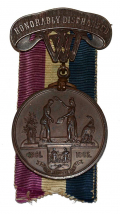 HONORABLE DISCHARGE MEDAL OF SPENCER ADKINS, 13TH WEST VIRGINIA INFANTRY