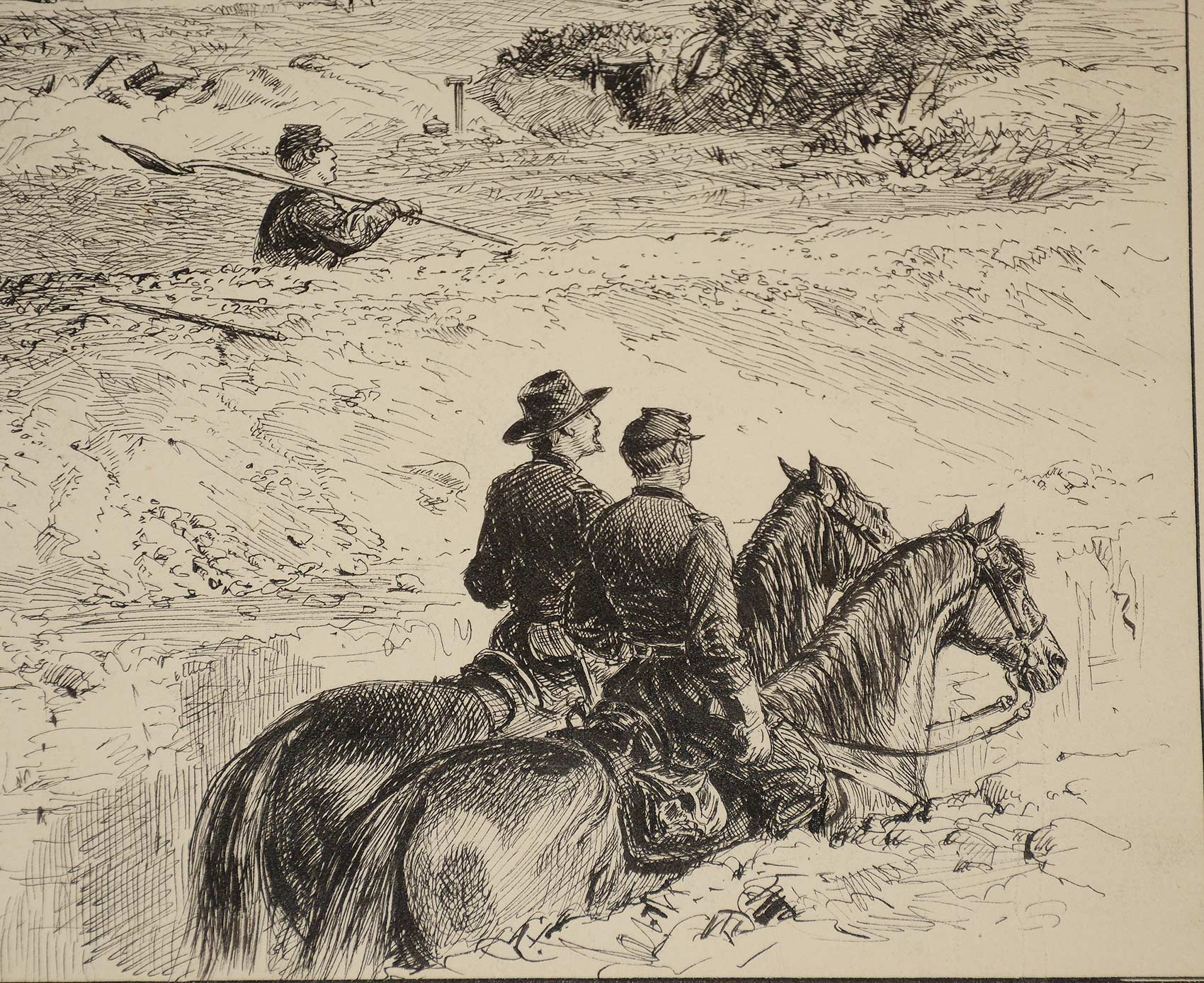 EXPLOSION OF THE PETERSBURG MINE, VIRGINIA, JULY 1864 – ORIGINAL PEN ...