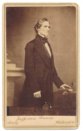 CDV OF CONFEDERATE PRESIDENT JEFFERSON F. DAVIS 