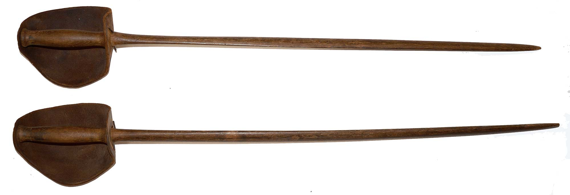 PAIR OF U.S. WOOD PRACTICE SABERS, CIRCA 1915