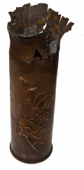 WORLD WAR ONE FRENCH 75MM SHELL CASING MADE INTO TRENCH ART