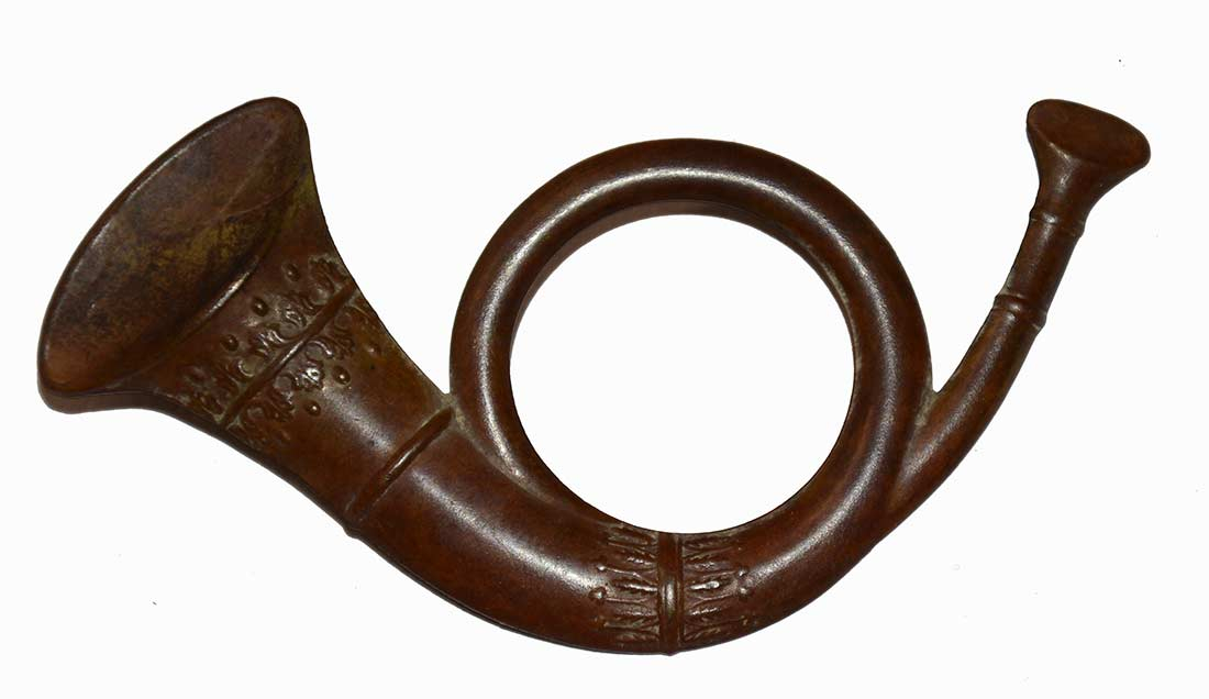 INFANTRY “HUNTING HORN” KEPI INSIGNIA EXCAVATED NEAR ORANGE — Horse Soldier